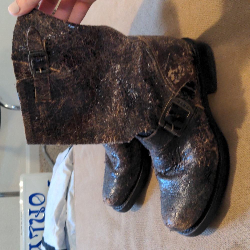 Distressed Frye boots